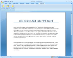 infoRouter Add-in for MS Word